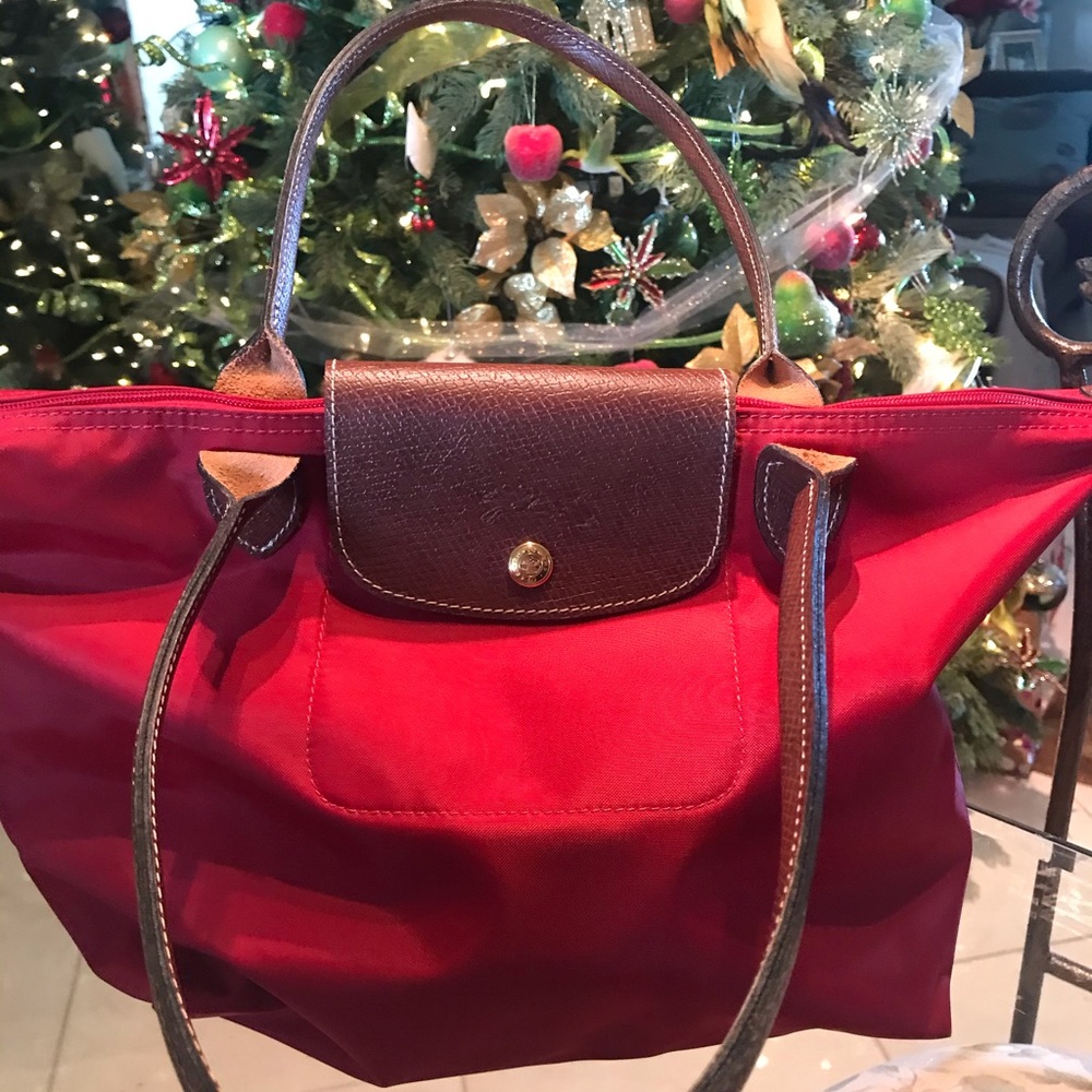 Longchamp Le Pliage Small Handbag NWOT RED - Picture 8 of 8